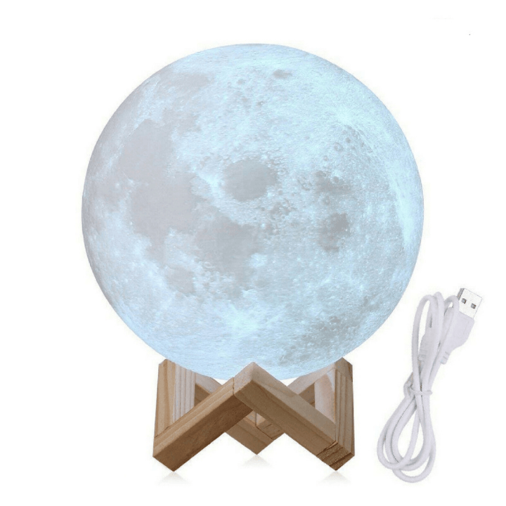 Luminária Lunar Glow Lua 3D com Umidificador - Atmosfera Mágica e Aconchegante