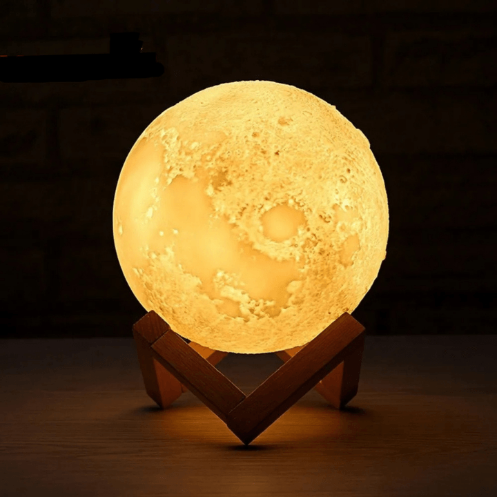 Luminária Lunar Glow Lua 3D com Umidificador - Atmosfera Mágica e Aconchegante