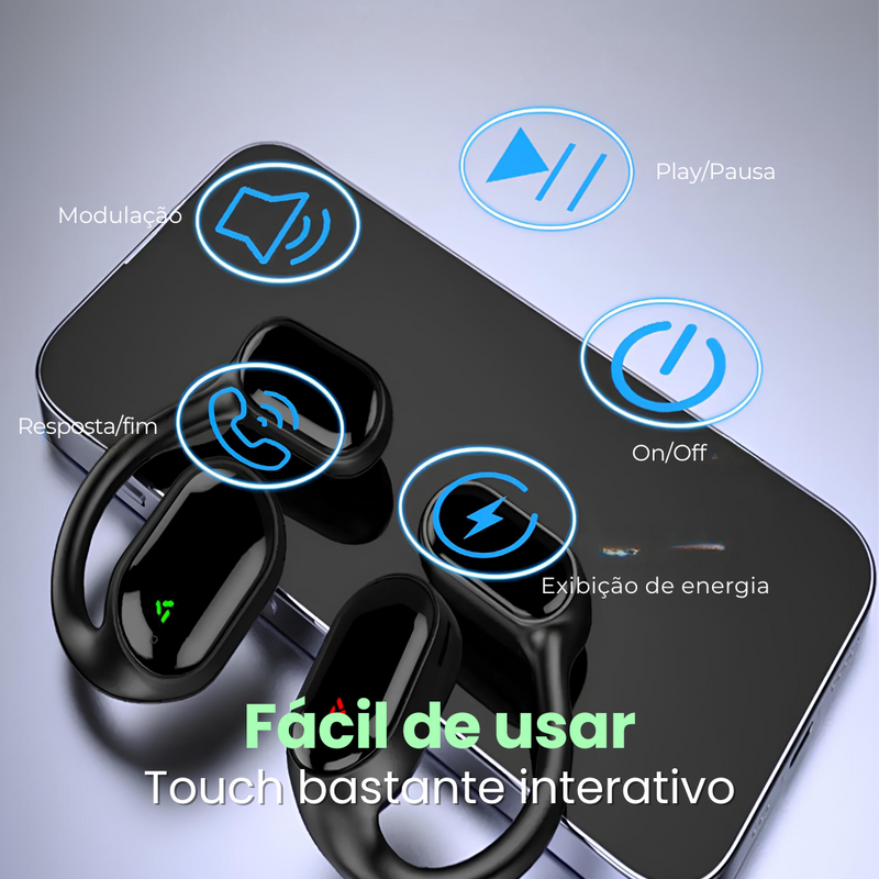 Fone de Ouvido Bluetooth H'Maston Sem Fio – Qualidade de Som Superior e Bateria de Longa Duração para Esportes